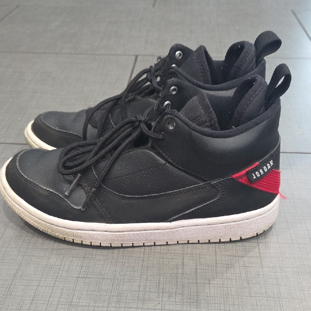 Jordan Black and Red Sneakers